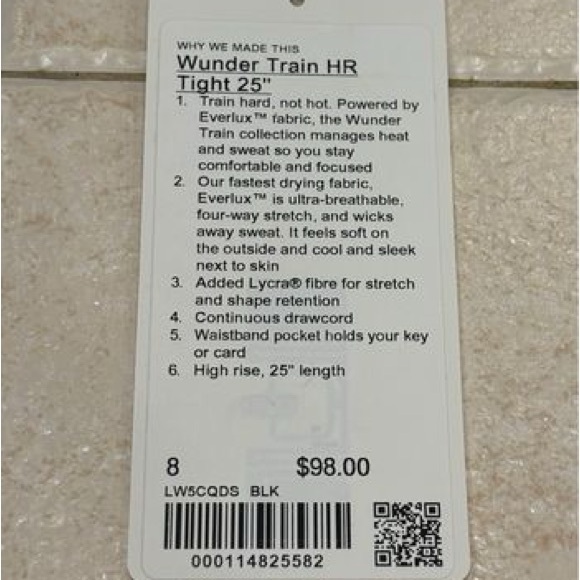 Lululemon black leggings. Size 8. - Picture 3 of 3